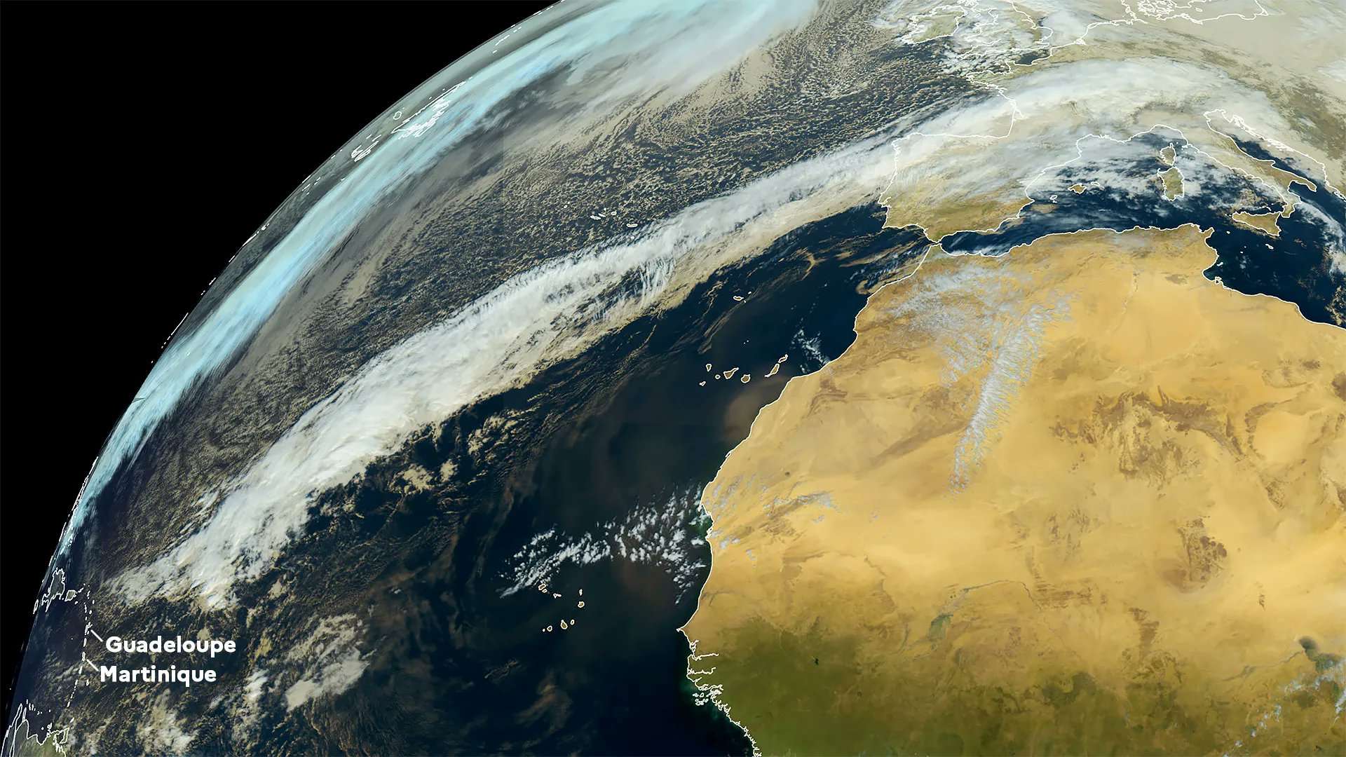 La rivière atmosphérique qui inonde la France visible depuis les satellites