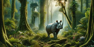 Images exceptionnelles d'un jeune rhinocéros de Java, un des derniers de son espèce