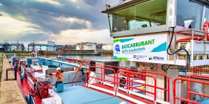 Transport fluvial : ce navire de Sogestran teste un biocarburant 20% plus cher mais 90% moins émetteur de CO2