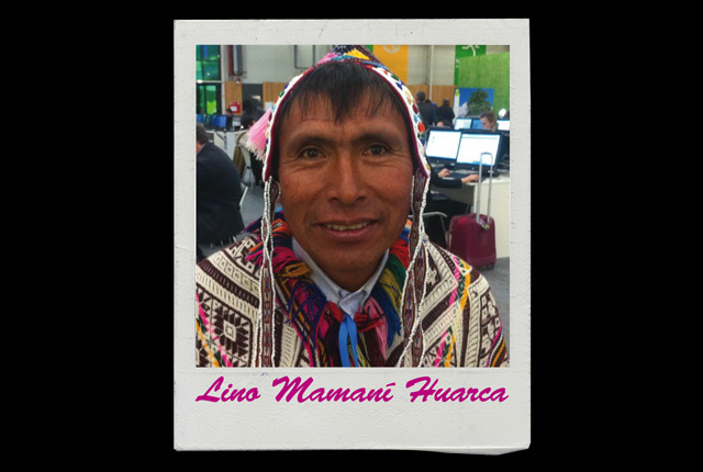 Que faites-vous à la COP21, Lino Mamaní Huarca ?