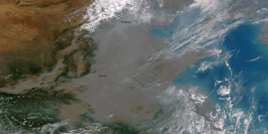 L’immense nuage de pollution en Chine visible depuis l’espace