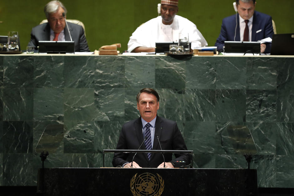 Un Jair Bolsonaro droit dans ses bottes à l'ONU