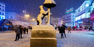 Chutes de neige historiques à Madrid