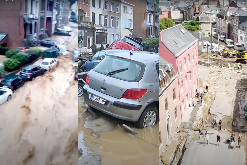 Belgique : les images des crues éclair qui ont frappé Dinant et Namur