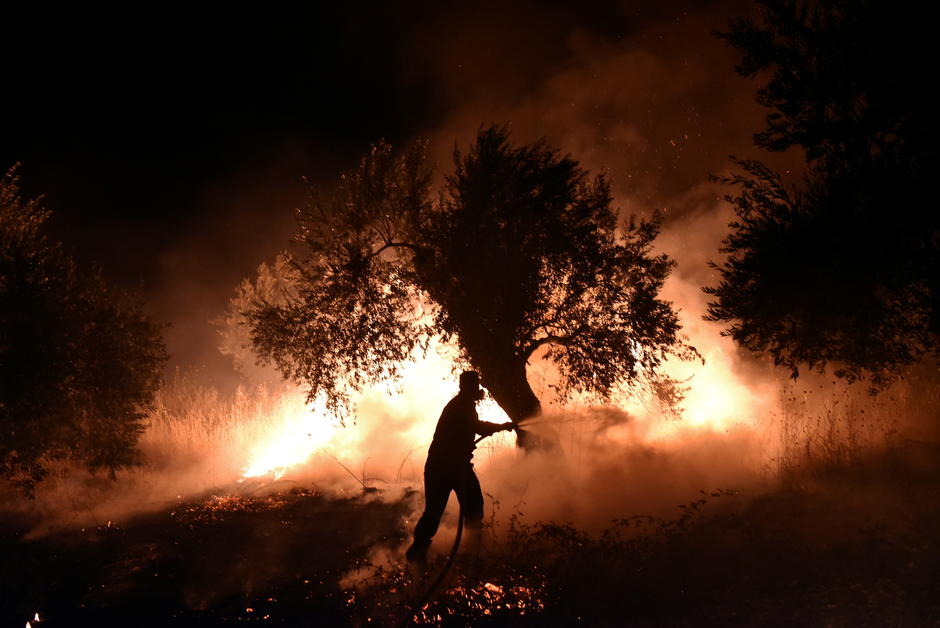 En Grèce, l’héroïque bataille contre le feu des habitants d’Eubée
