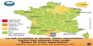 Inondations: l'Aude et les Pyrénées-Orientales en alerte orange