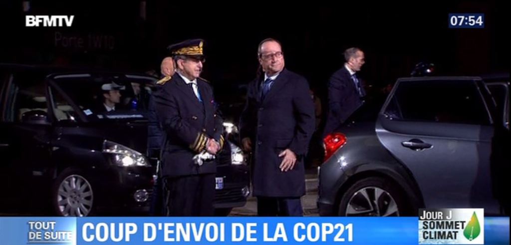 EN DIRECT. COP21 : Hollande arrive au Bourget pour accueillir plus de 150 chefs d'Etat