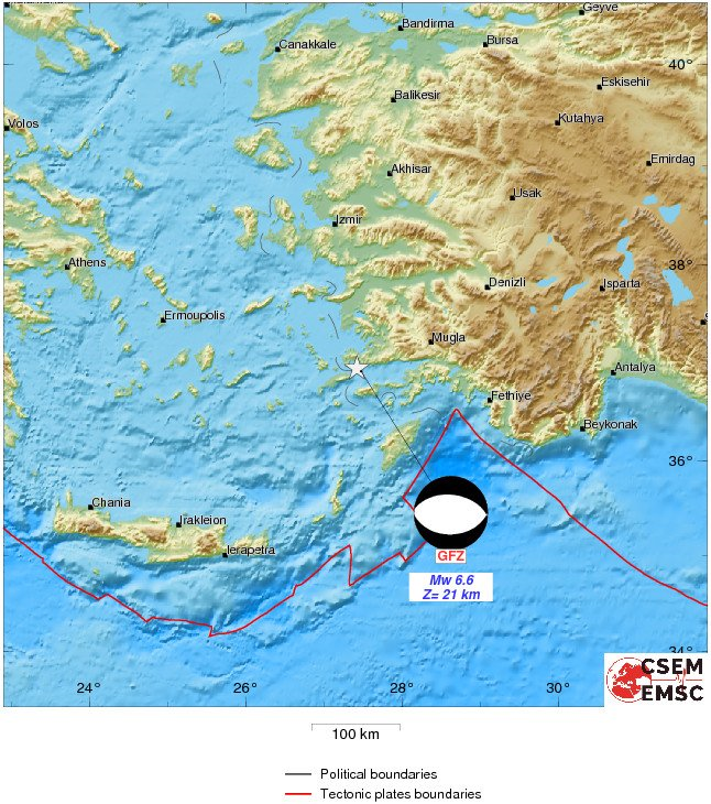 Grèce/Turquie : séisme de 6,7 en Méditerranée