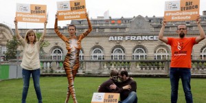 Défense animale : happening pour qu'Air France arrête le transport des singes