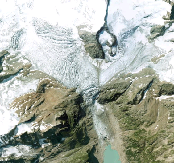 Suisse: une partie de la langue du glacier de Trift s'effondre