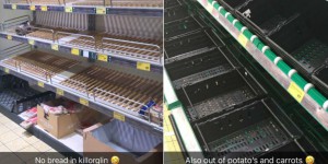 Les Irlandais dévalisent les supermarchés à l’approche d’une violente tempête de neige