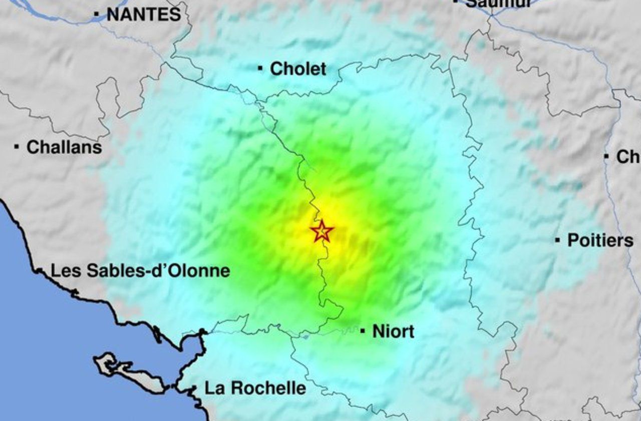 Un séisme de magnitude 4,8 en Vendée et dans les Deux-Sèvres