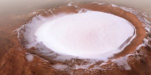 Un immense lac de glace sur la face cachée de Mars