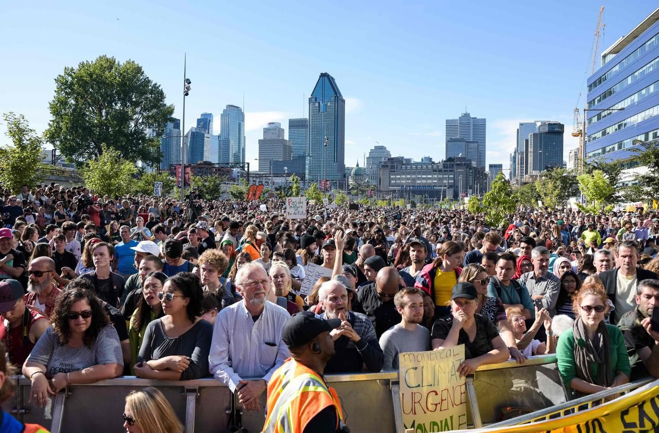 Mobilisation pour le climat : 8 images de la marée humaine à Montréal autour de Greta Thunberg