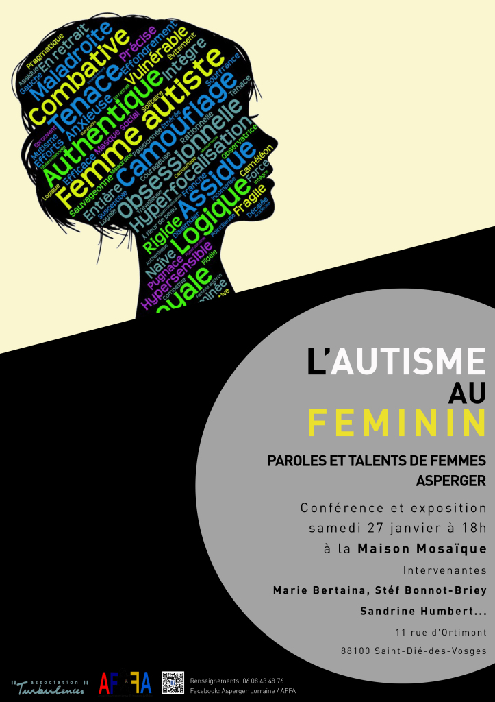 Conférence 'L'autisme au féminin' à St Dié des Vosges, 27 janvier