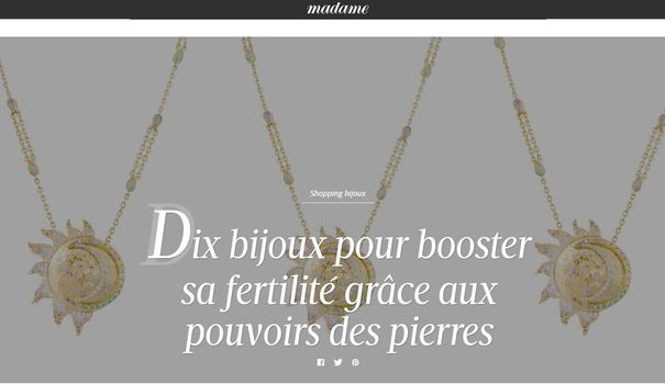 'Madame Figaro' promeut des bijoux pour tomber enceinte