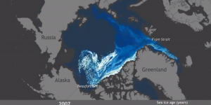 
    25 ans de fonte des glaces en Arctique en une minute  
