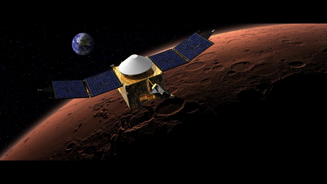 La sonde Maven réussit son insertion en orbite martienne