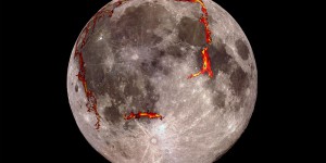 Des coulées de lave sur la lune