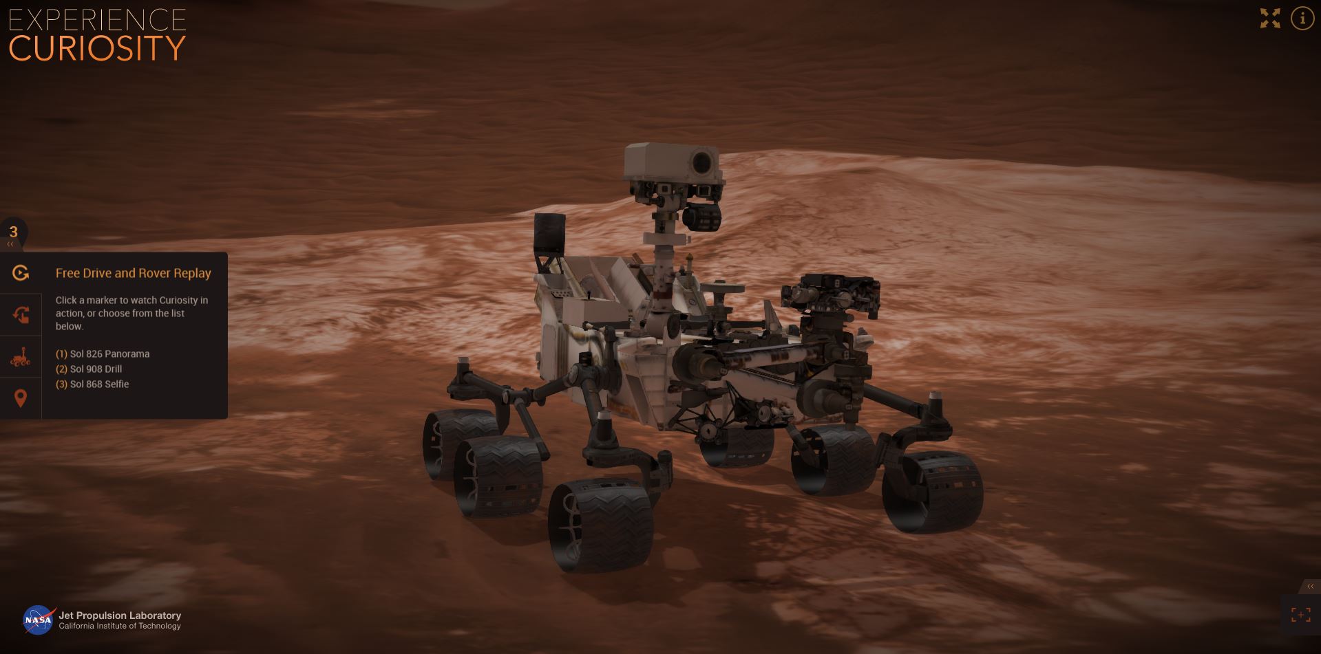 La NASA vous invite à piloter Curiosity sur Mars