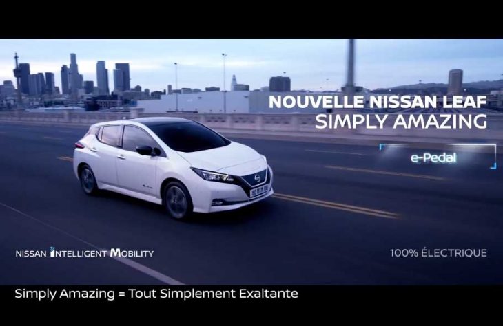 Publicité : le spot TV de la nouvelle Nissan Leaf
