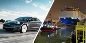 Tesla Model 3 : le Glovis Captain accoste en Europe