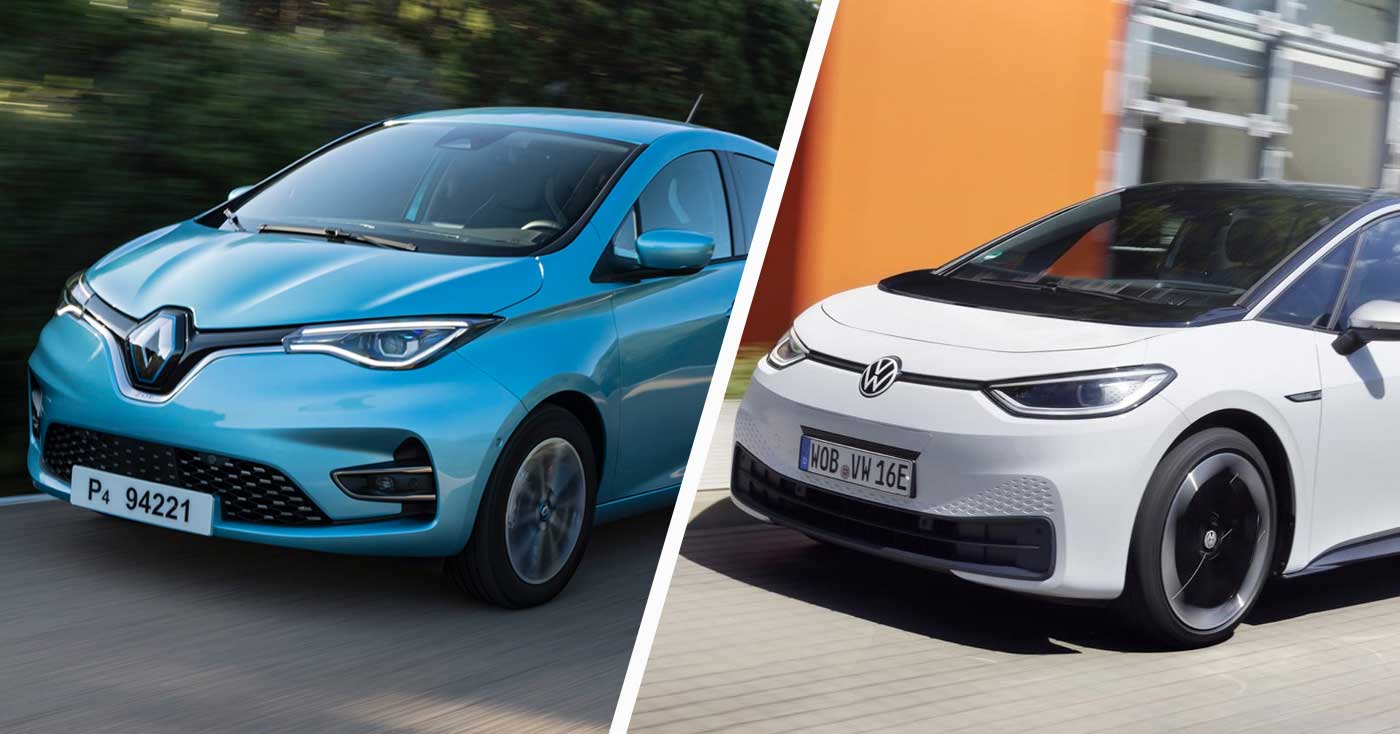La Renault ZOE et la Volkswagen ID.3 en tête des ventes européennes en novembre