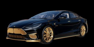 Cette Tesla Model S en or ne passera pas inaperçue