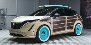 Ariya « woodie » et Sunny pick-up rétrofit : Nissan présente son programme électrique pour le SEMA Show