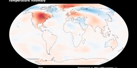 Plus de cent ans de réchauffement climatique en une vidéo