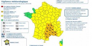 Alerte orange dans 13 départements du sud de la France