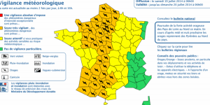 Orages : 43 départements en vigilance orange du nord au sud de la France