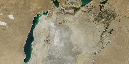 L’assèchement de la mer d’Aral vu du ciel