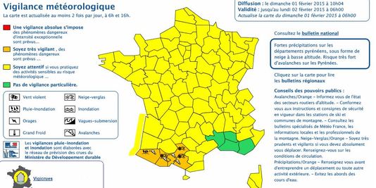 Quatre départements des Pyrénées en vigilance orange avalanches