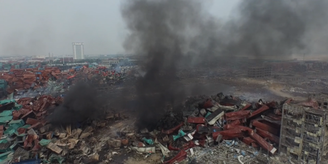 Tianjin : Greenpeace filme l’ampleur des dégâts avec un drone