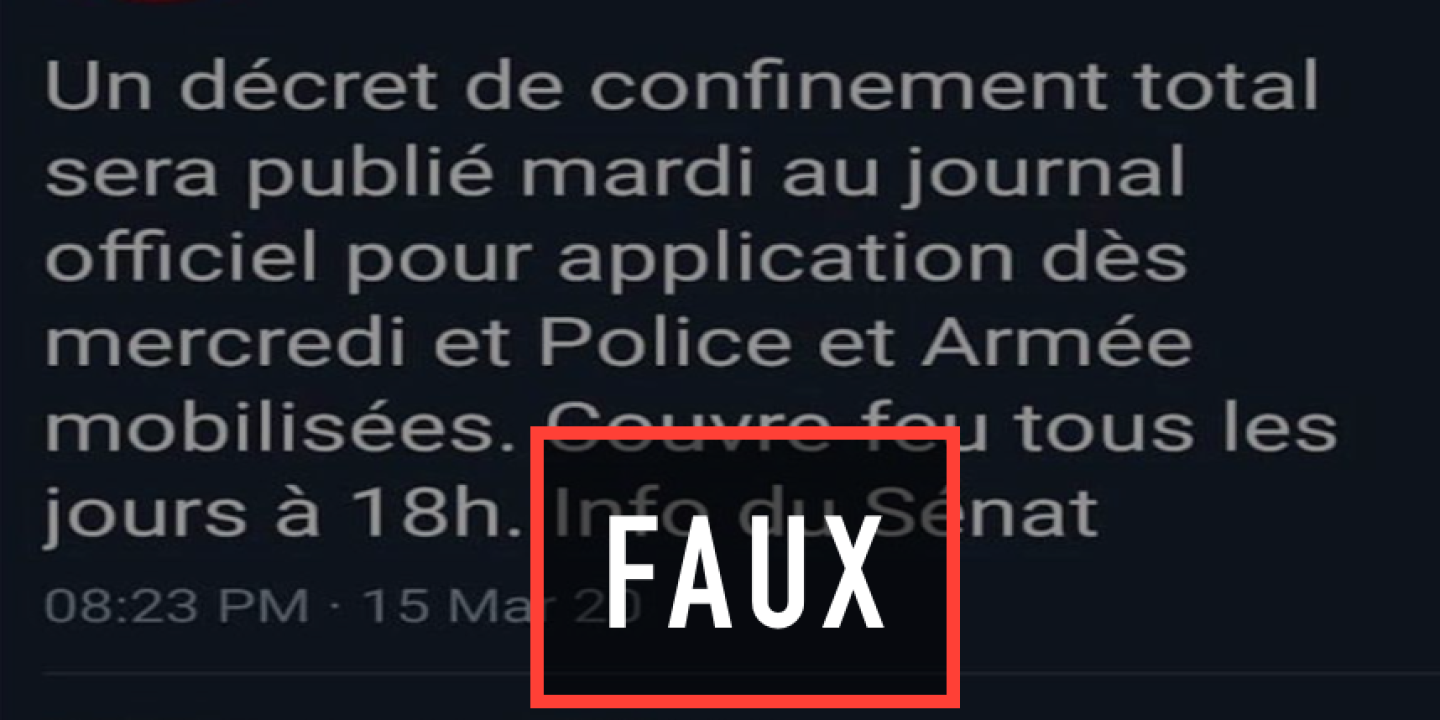 Non, Franceinfo n’a pas annoncé un « décret de confinement total »