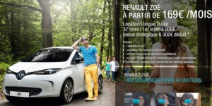 La Renault Zoé ZE en location longue durée à 169€/mois