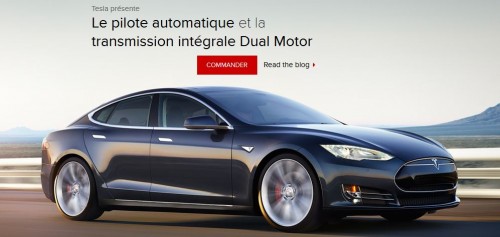 Tesla sort une version D de la Model S : 4×4 avec deux moteurs electriques