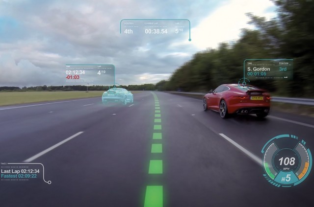 Pare-brise virtuel et guidage laser pour Jaguar et Land Rover