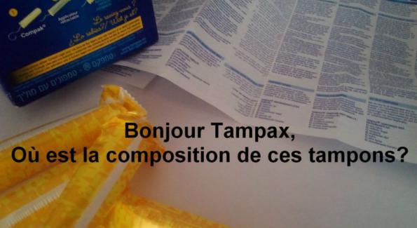 [Pétition] Pour que Tampax révèle la composition de ses tampons