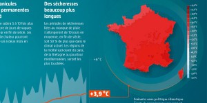 [INFOGRAPHIE] Météo France publie de préoccupantes projections climatiques à horizon 2100