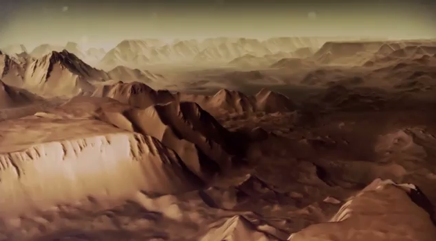 La planète Mars en trois dimensions