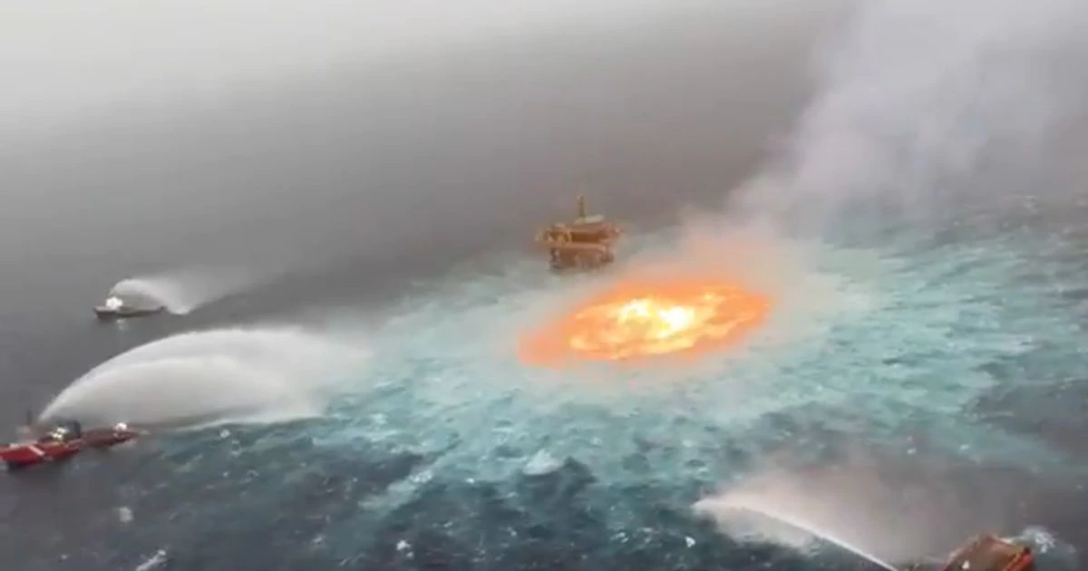 Golfe du Mexique : une fuite de gaz sur un pipeline provoque un «œil de feu» sur l’océan