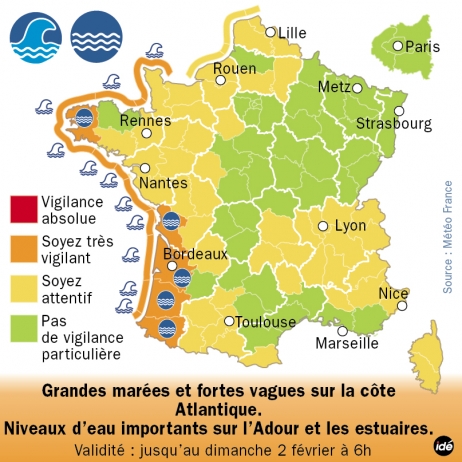 Le littoral français menacé de submersion marine