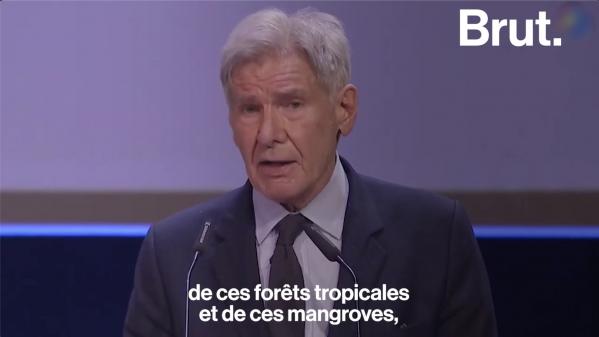 VIDEO. 'Ne fuyez pas !' : Harrison Ford livre un plaidoyer pour la planète et la jeunesse