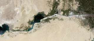 Le canal de Suez vu par Thomas Pesquet