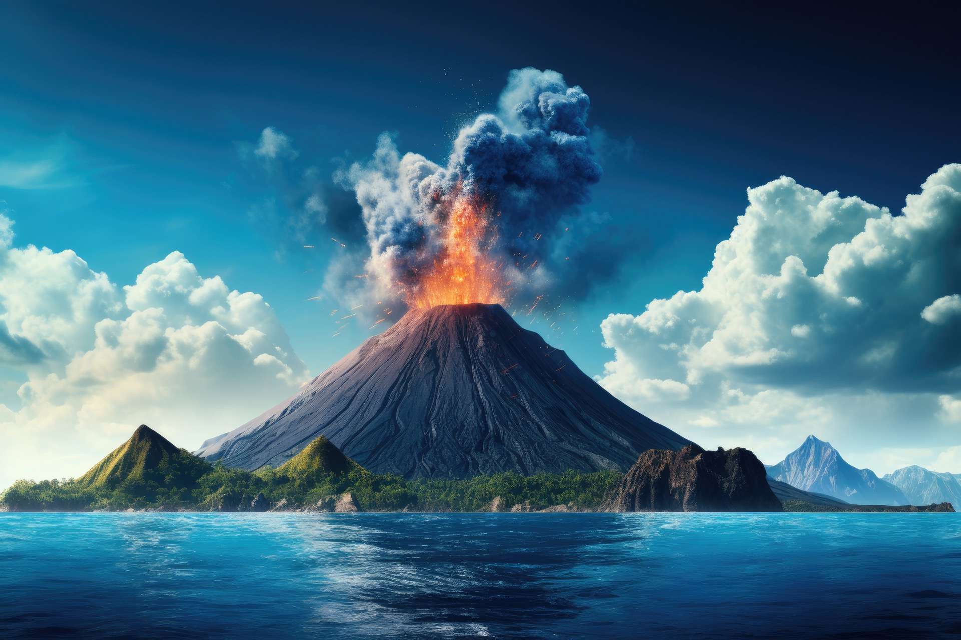 Éruption violente et spectaculaire du volcan Ruang en Indonésie