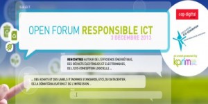 Open Forum Responsible ICT : venez nombreux ! 