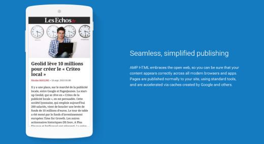 AMP : Google package l’écoconception pour mobile