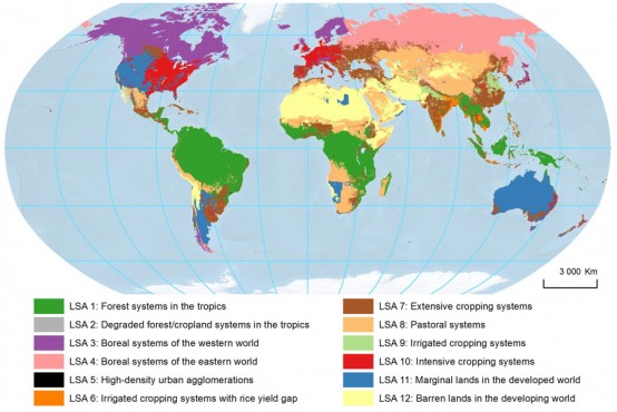 La carte mondiale de l’utilisation des sols